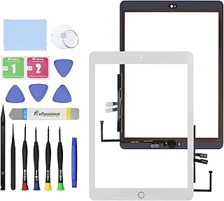 10.2" for iPad 7 7th / 8 8th Gen Screen Generation A2197 A2198 A2200 A2270 A2428 A2429 A2430 Replacement Glass Touch Digitizer Premium Kit + Home Button, Tools, Adhesive - White