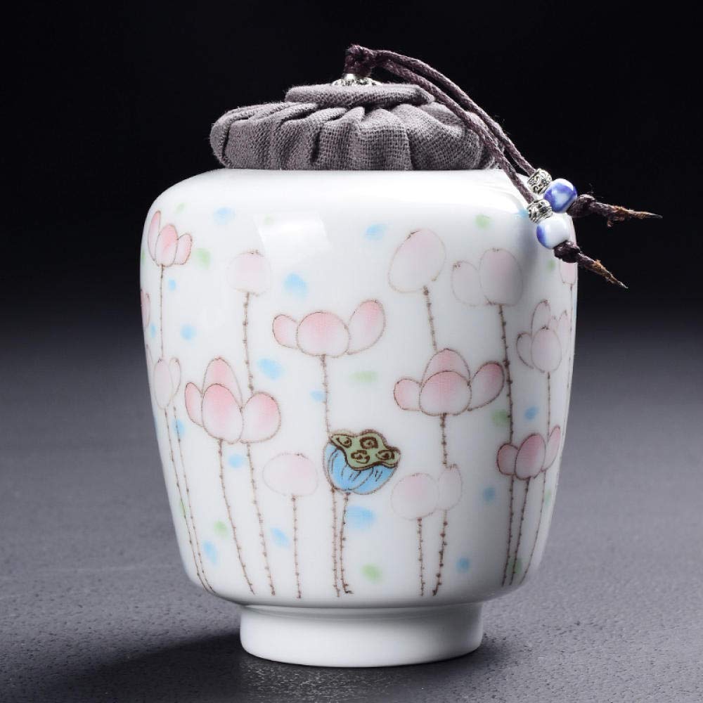 Tea Accessories Mancai Blue and White Sealed Tea Pot Ceramic Tea Box Tea Warehouse Travel Storage Tank-Zen Pot-Mantianlianhe Pastel Tea Jar jnkdkd2427