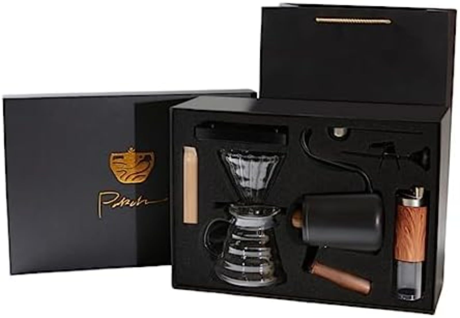 Amazon | LOOPO コーヒーミル 手動 コーヒー ミル セットドリップ