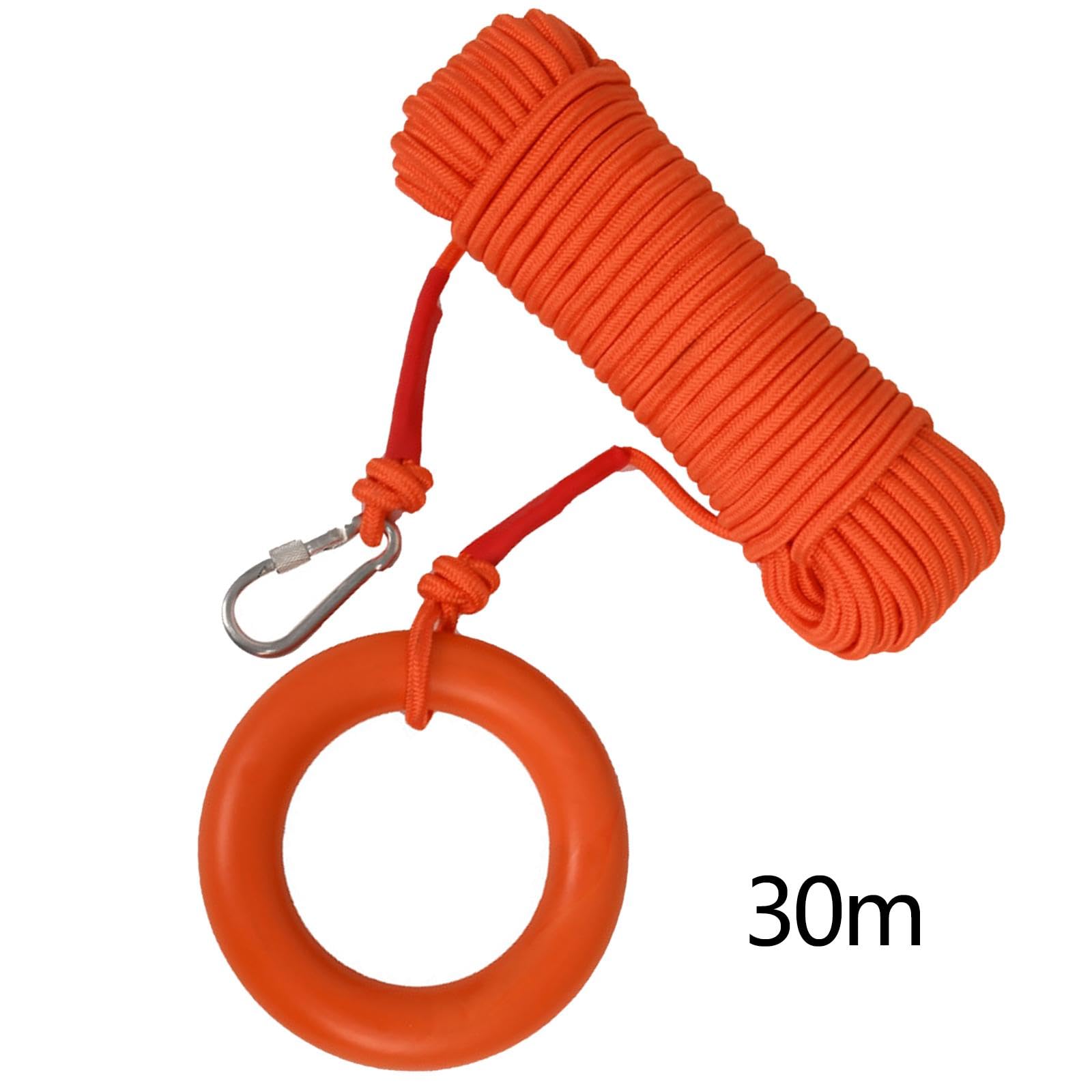 RajoNN Lebensrettendes Seil, reflektierende Wurfseilausrüstung, Outdoor-Wurf-Schwimmseil, schwimmende Wurfleine für Wassersport, Kanufahren, Tauchen