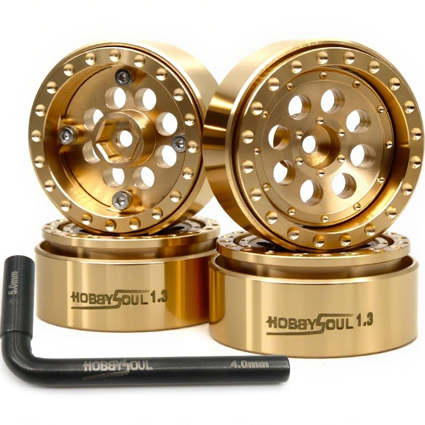 Amazon.com: HOBBYSOUL Brass 1.3 Beadlock Wheels Rims 68g/Rim