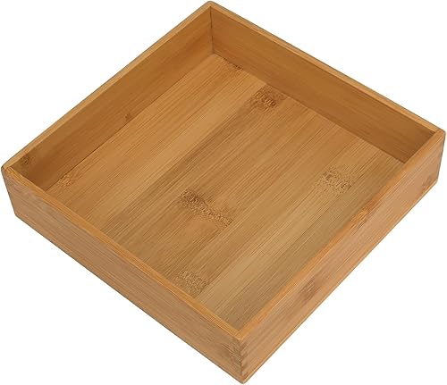 Miniatura 10 de Organizador de cajones de bambú, organizador de utensilios de cocina, suministros de oficina, organizador de escritorio, bandeja de cubiertos de