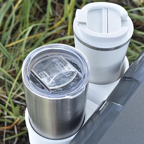 Miniatura 2 de Accesorio para portavasos compatible con enfriadores Yeti 35  Soporte para bebidas para enfriadores  Fabricado en Estados Unidos (blanco, dos tazas)