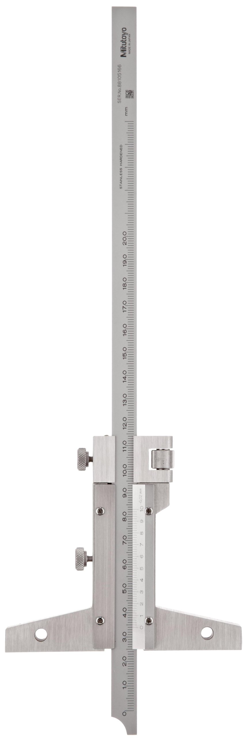 Mitutoyo 527-102 Nonius Tiefenmessschieber, 0-200 mm
