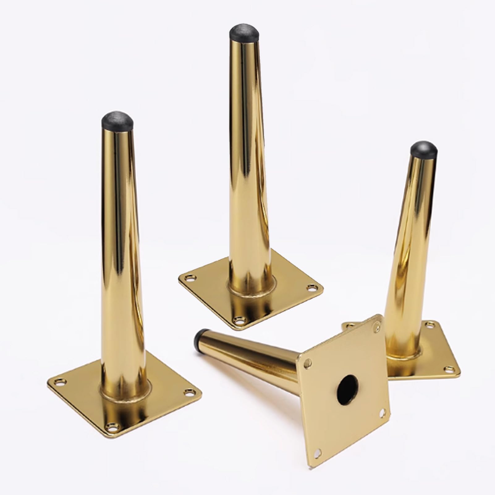 Juego de 4 Patas de Los Muebles de Metal Oblicua Cónica Patas de Metal Moderno Sofá Piernas Silla Sofá Piernas de Apoyo para Diy Sustitución de Muebles Café Silla Armario Sofá Inicio/D/40Cm(15.7In)