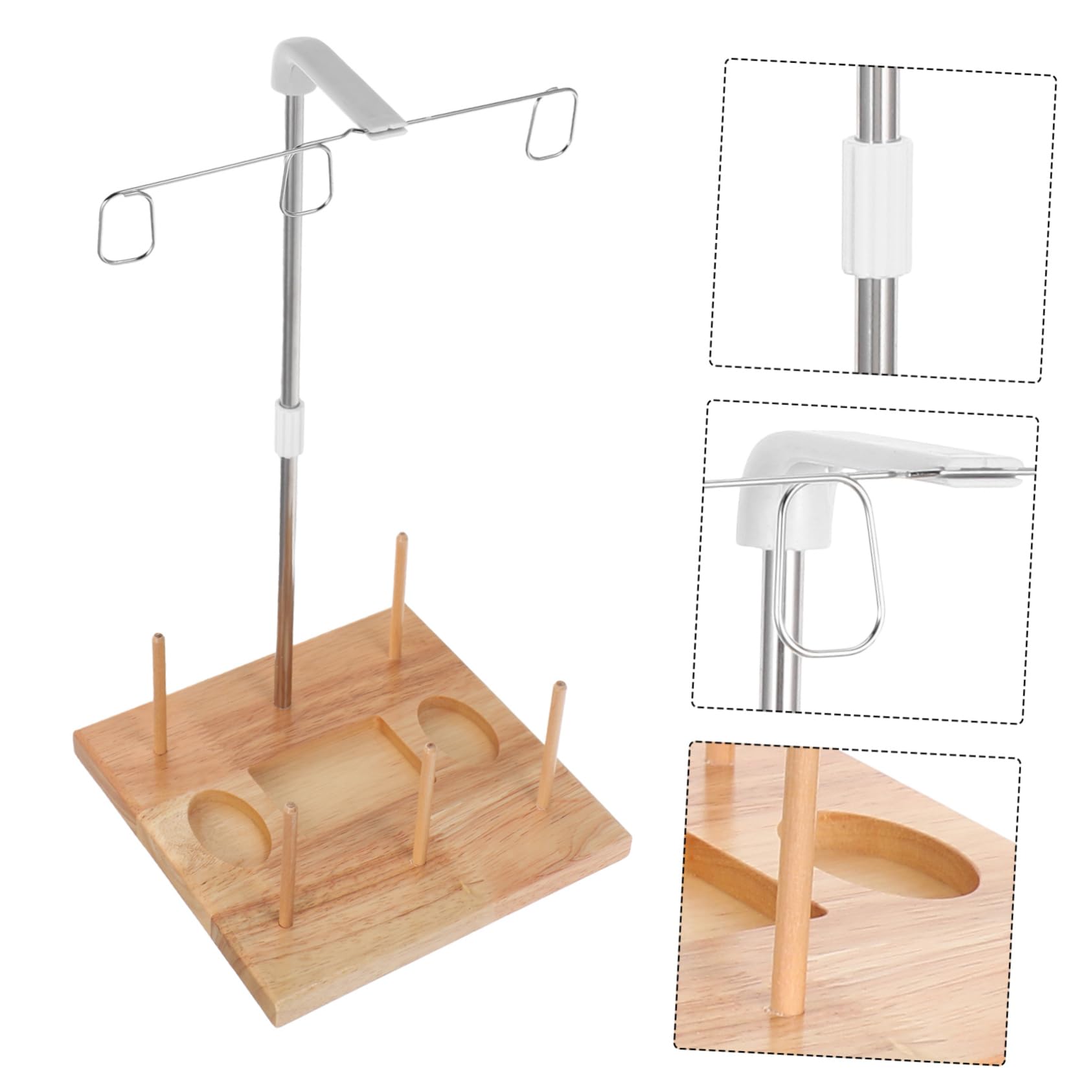 Supporto per Rocchetto in Legno Rocchetto da Cucito Supporto Filo per Rocchetti Organizer per Filo da Ricamo
