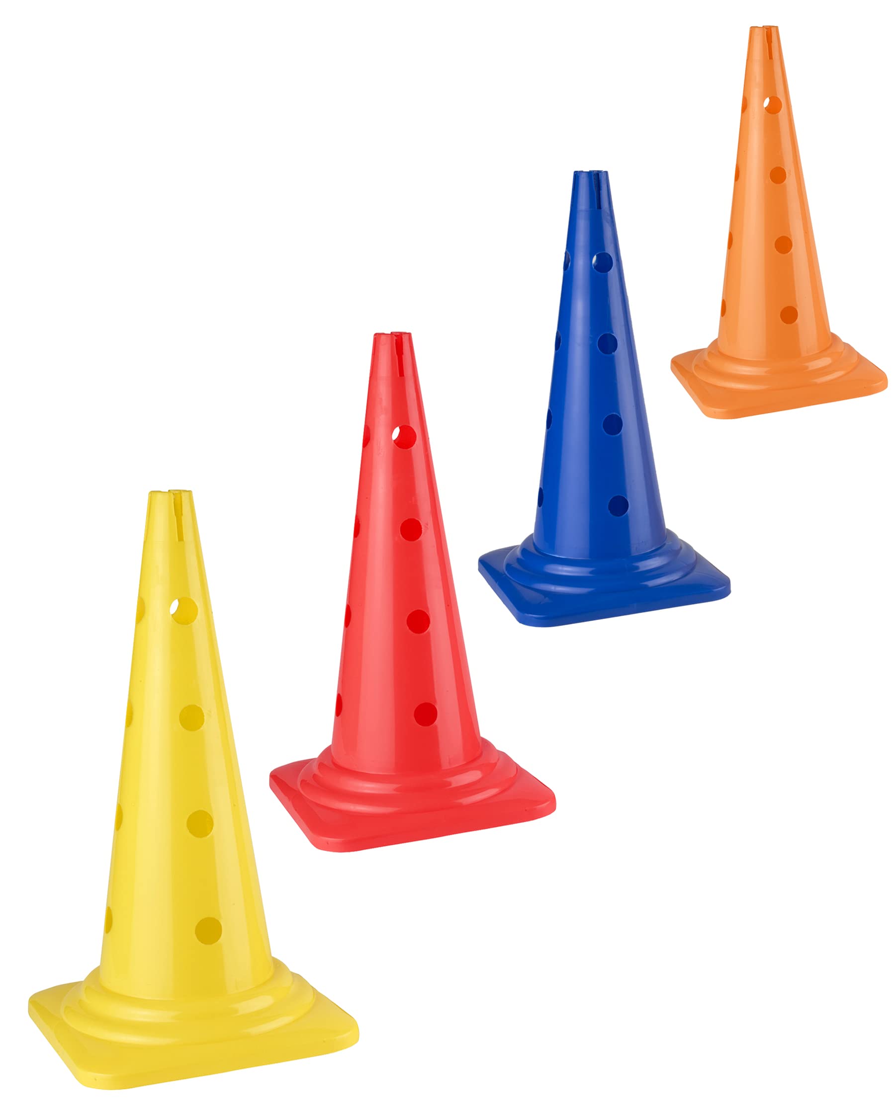 Zestaw stożków kombinowanych 50 cm 4 sztuki do agility psa konia dziecka