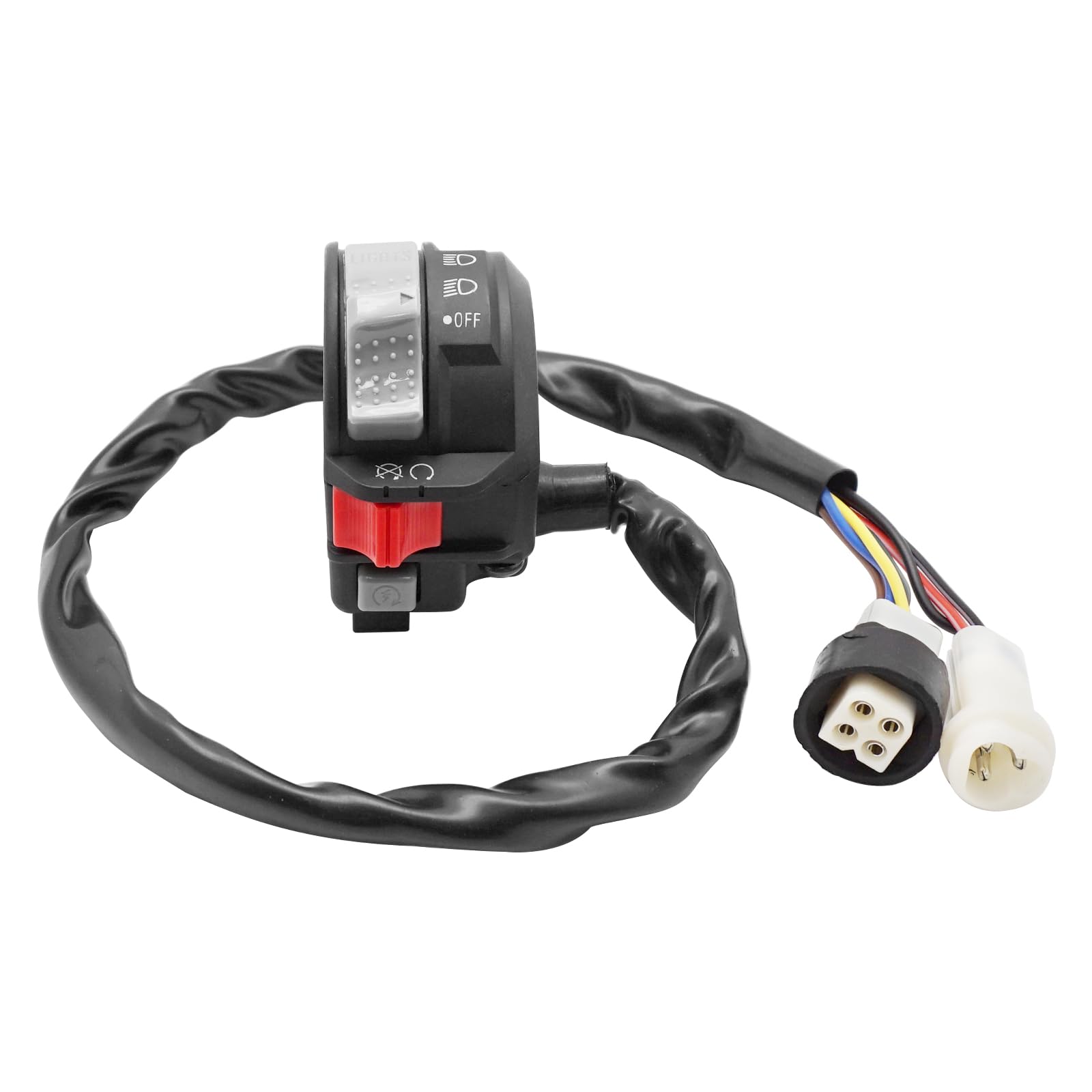 Amazon.com: Left Handlebar Control Engine Start Run Off Headlight 