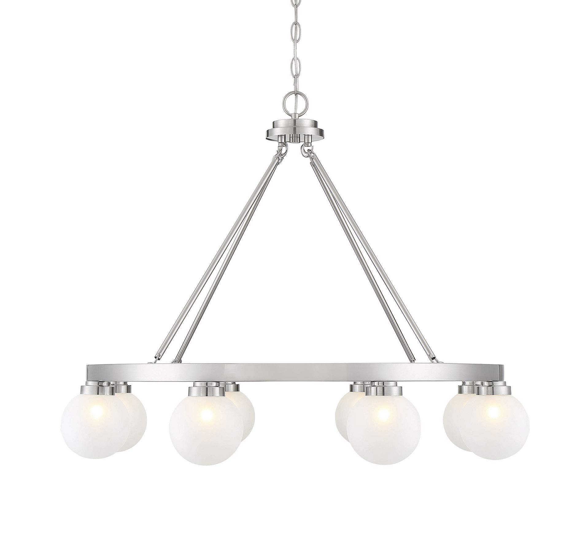 Savoy House 1-1841-8-SN Avery Satin Nickel 8 Light Chandelier (34" W x 27" H)