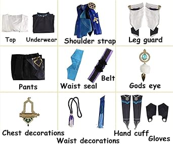 Buyoem Scaramouche Cosplay Costume Kunikuzushi Cosplay Outfit Halloween Christmas Costume With Wig Role Play Full Set