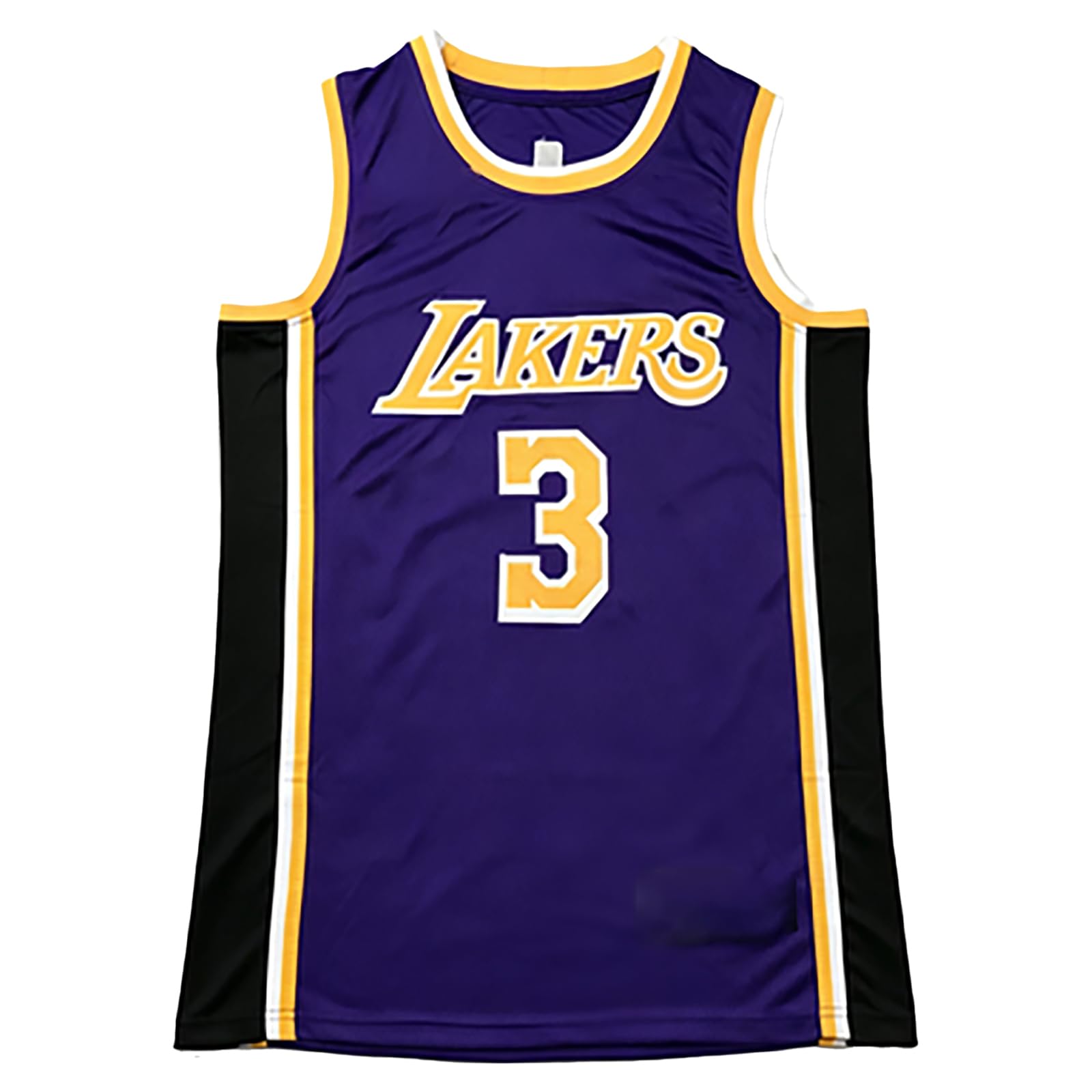 Camicie sportive per gli amanti del basket, canotta pullover girocollo vestibilità ampia, taglie forti, abbigliamento traspirante per pratica 3 cinghie larghe ricamate per fan dell'allenamento