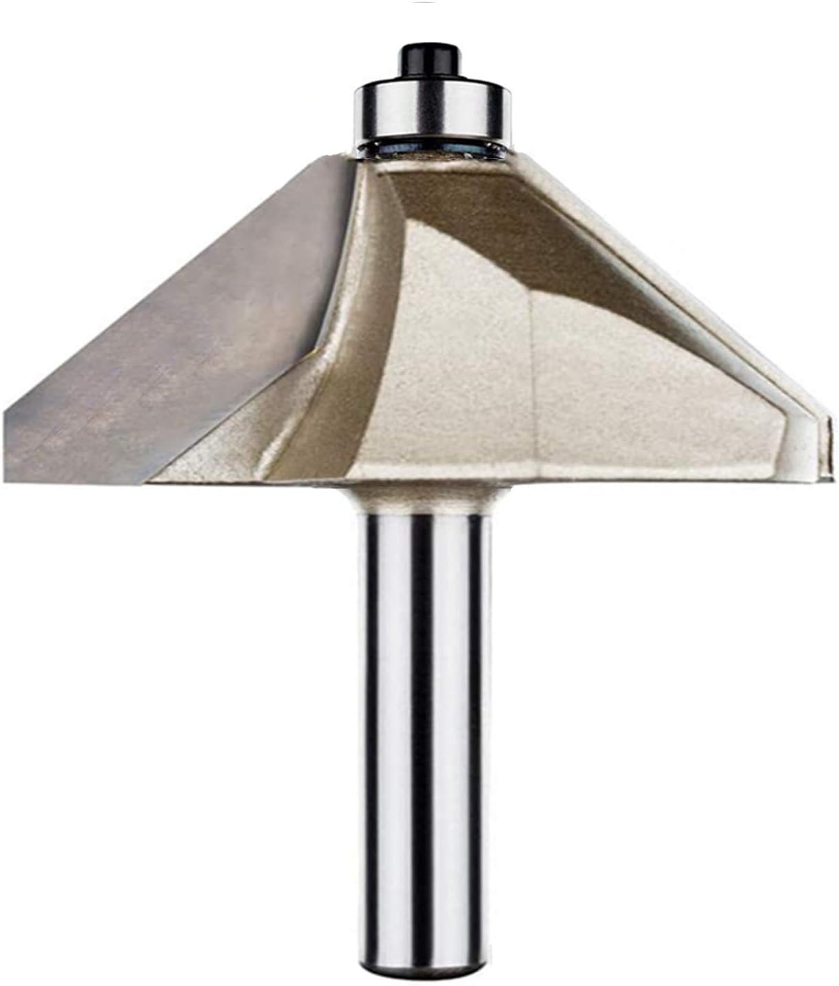 XMHF 1/2-inch Shank Chamfer Router Bits with 45 Degree 1-1/2-inch Cutting Length Tungsten Carbide Tipped Woodworking Cutter Tool