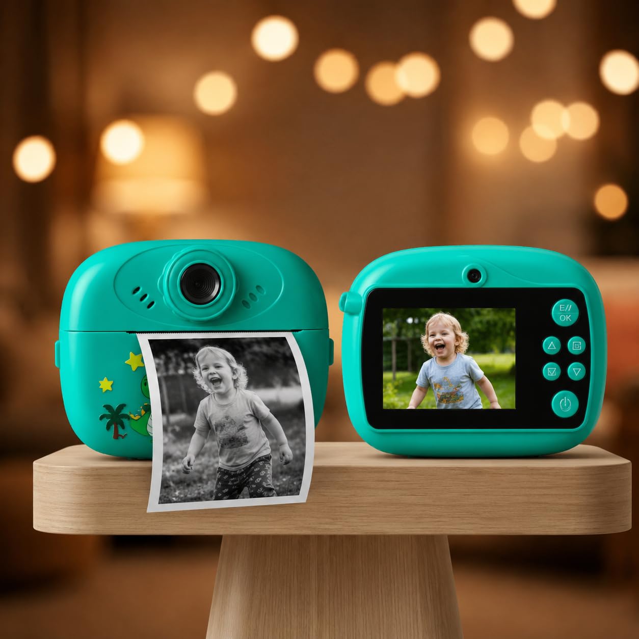 Kids Instant Print Camera Video with Games, Thermal Printer, 2 Print Rolls, USB Charging, 48MP Children Digital Camera, Gift for Boys & Girls Age 3–16 (Teal Green Kids Instant Print Camera)-image-31