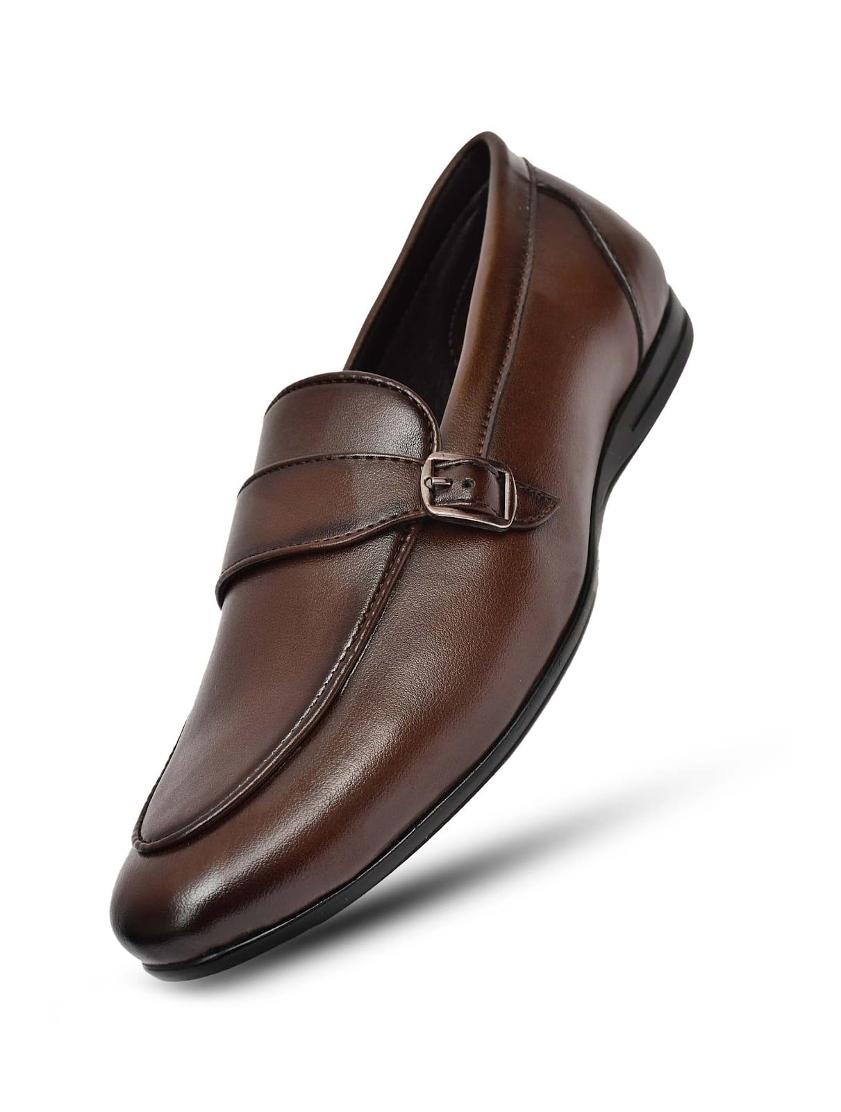 rosso bruno Mens Leather Slip on Loafers | Premium Synthetic Leather Shoes | Fashionable Loafer Shoes for All Occasion-picture-28