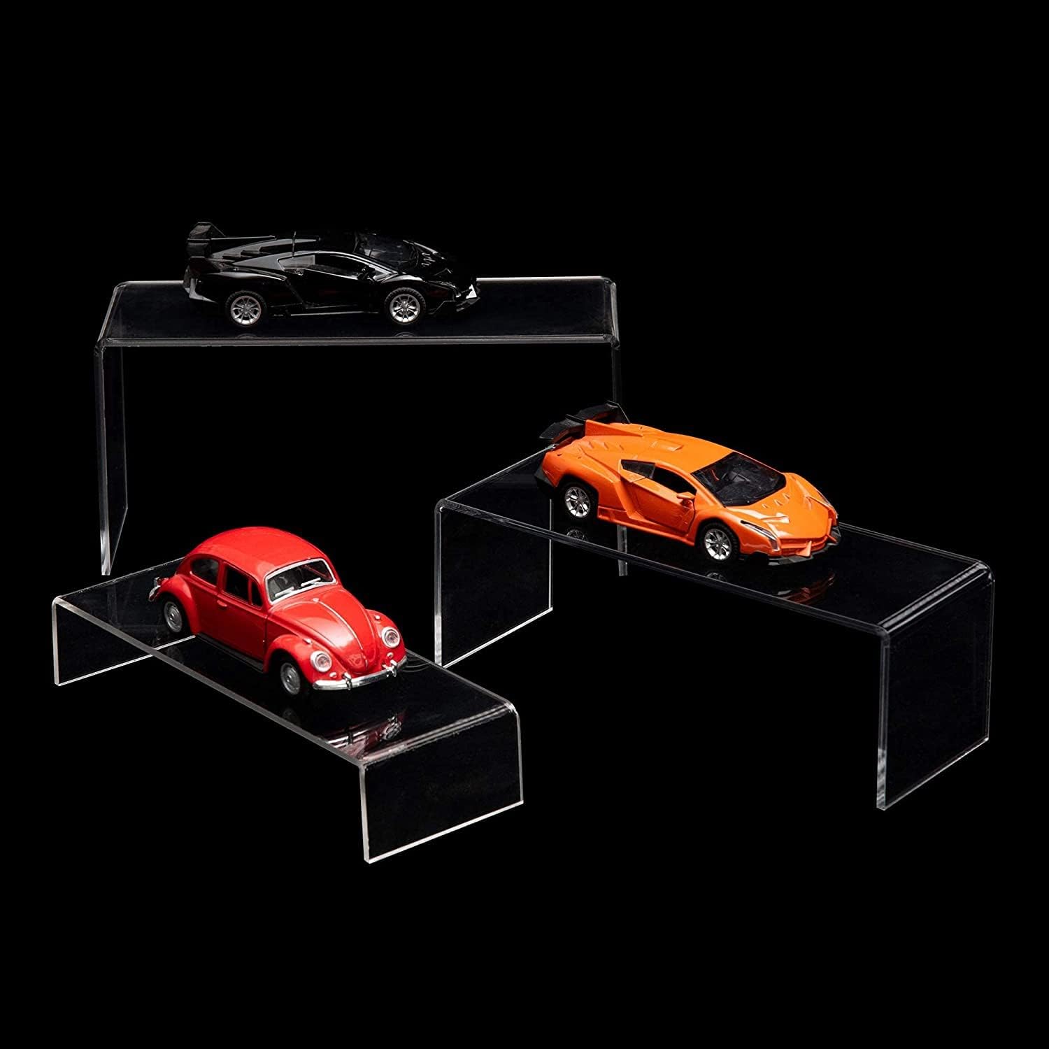 SANTALON Acrylic Display Riser Stand 5MM – Transparent Rectangular Shelf for Shop Display | Countertop | Showroom | Retail Product Stand for Perfume, Figurines, Cosmetics, Jewellery & Collectibles 1