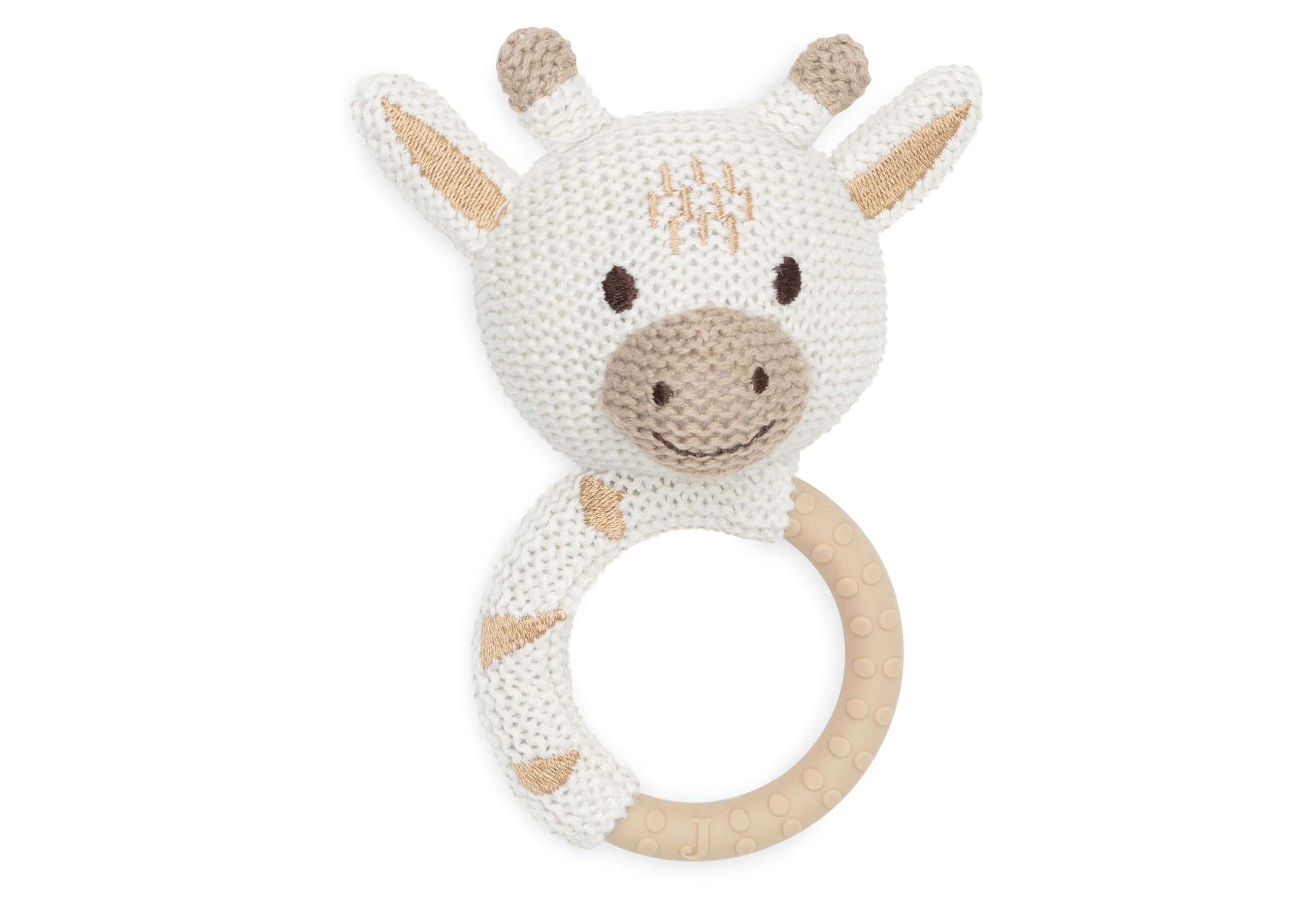 Jollein 101-007-67076 Rassel/Beißring Giraffe weiß/beige