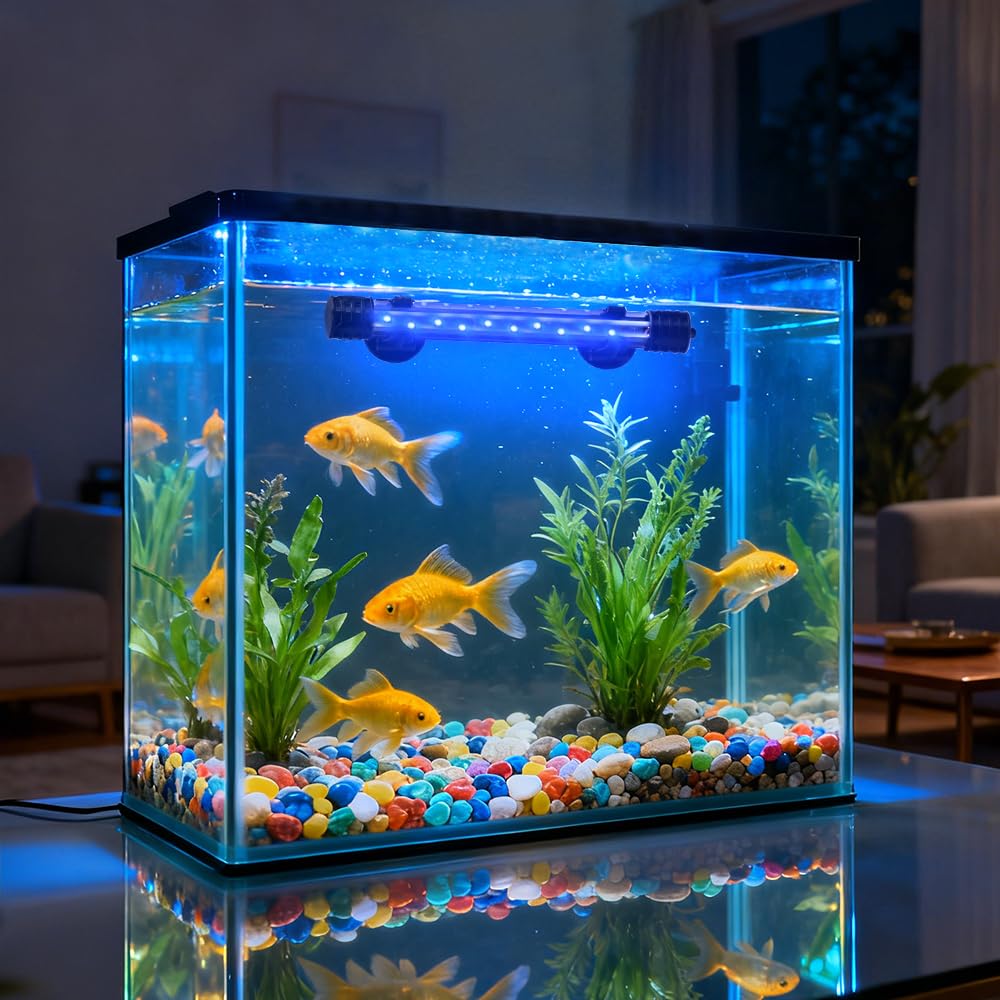 DaToo LED Aquarium Licht 3W Unterwasser USB Fisch Tank Licht Blau Tauchbar Aquarium Licht 17.8cm