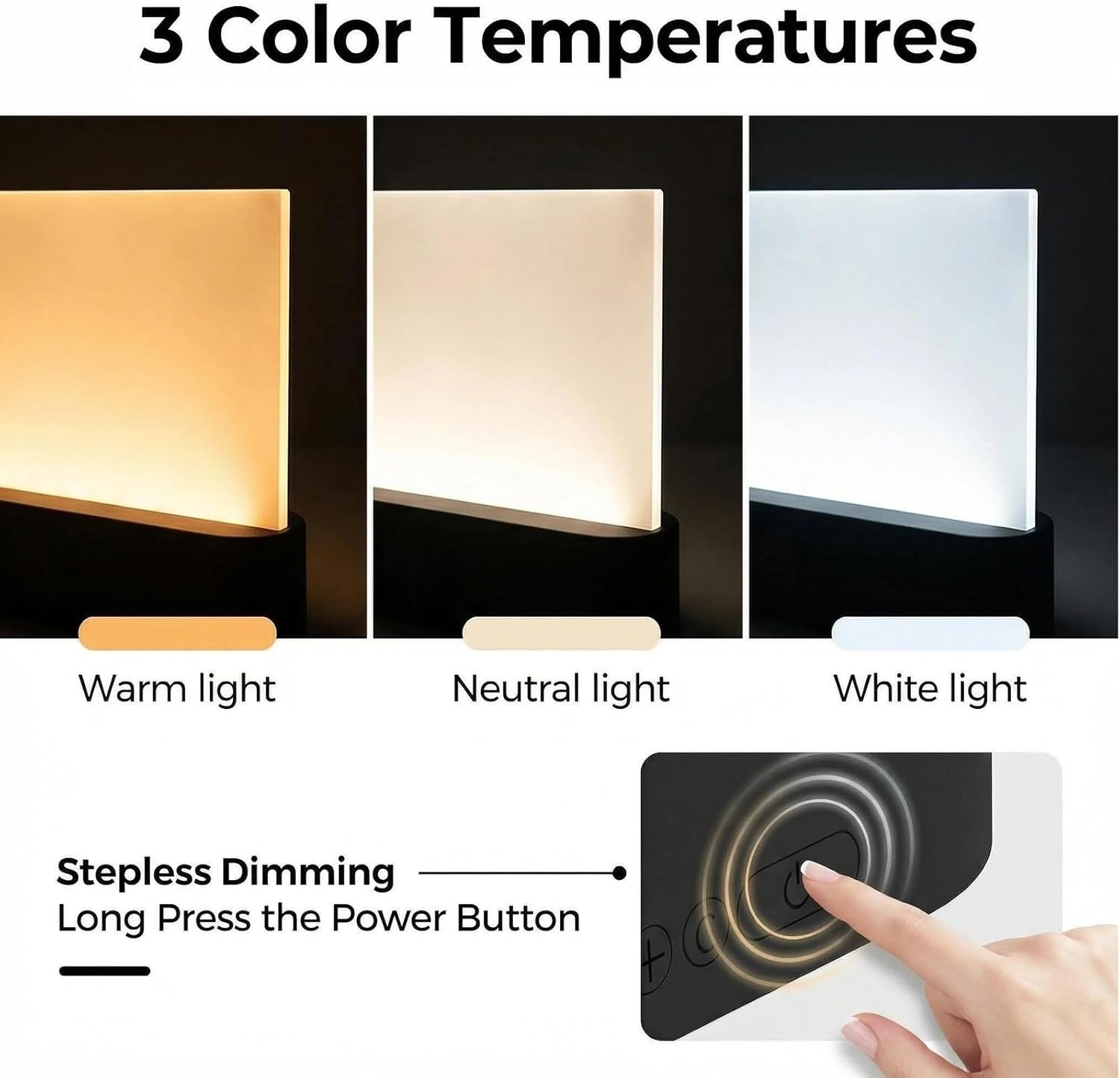 Book Lights for Reading at Night LED Rechargeable Lamp for Full Page Books in Bed Portable Flat Panel Bookmark Light Lovers Gifts Booklights Luz para Leer Libros De Noche Lámpara En La Cama