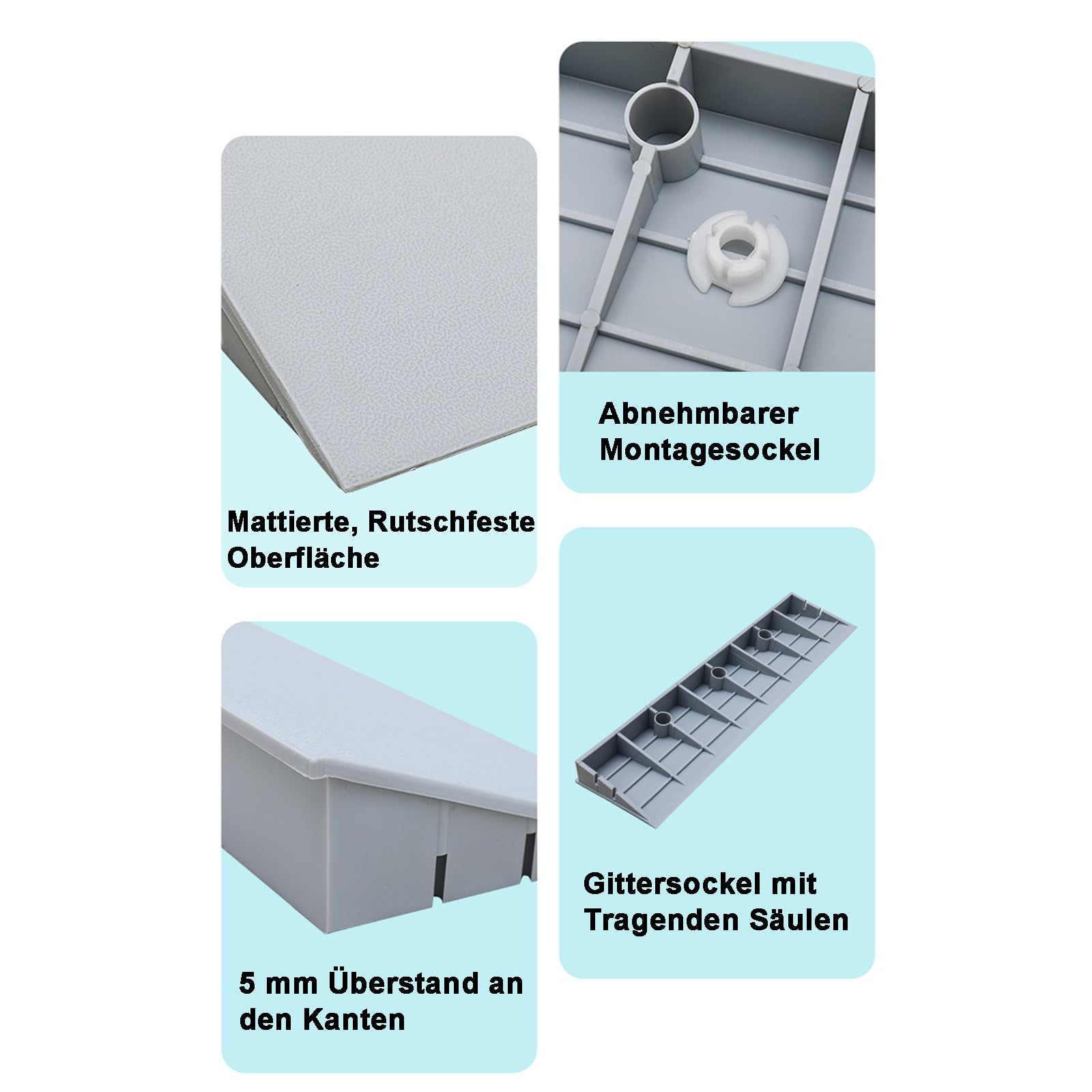Rampa per Disabili, Rampe per Auto Antiscivolo, Portata 3500 kg, per Ingressi con Aspirapolvere Domestico, Capannoni e Scale(Black,50x22x9cm)