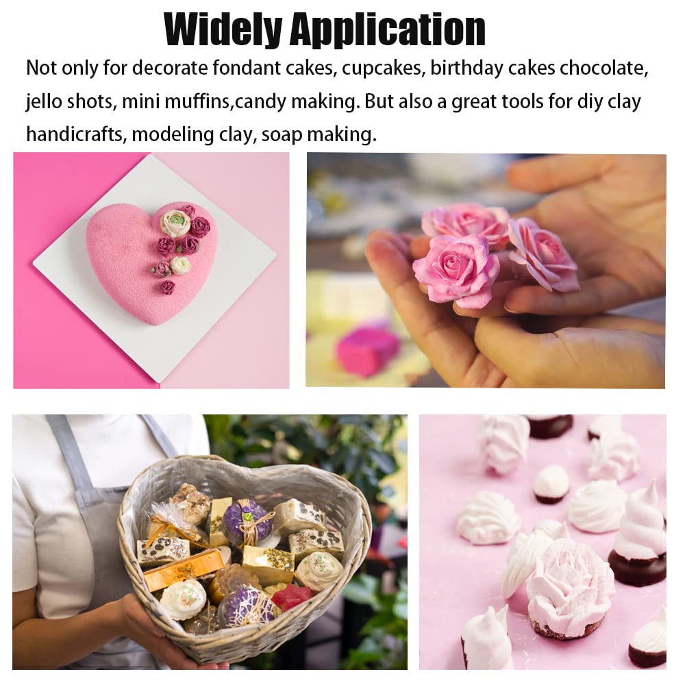 4 Pièces Moules à Bougies En Silicone Fleurs, Moule Silicone