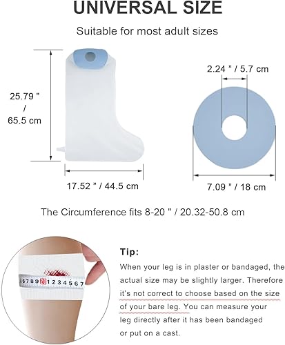 Miniatura 4 de Fundas para Yeso de Pierna para Ducha, Fundas Impermeables para Yeso de Pierna para Ducha Adulto, Protector de Yeso Suave y Cómodo, Bolsa