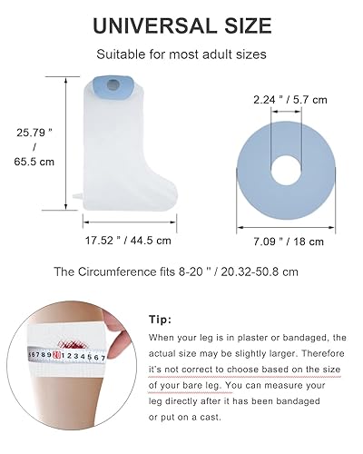 Miniatura 4 de CureSquad Fundas de fundición para patas de ducha, fundas impermeables para patas de ducha para adultos, protector de yeso suave y cómodo, bolsa de