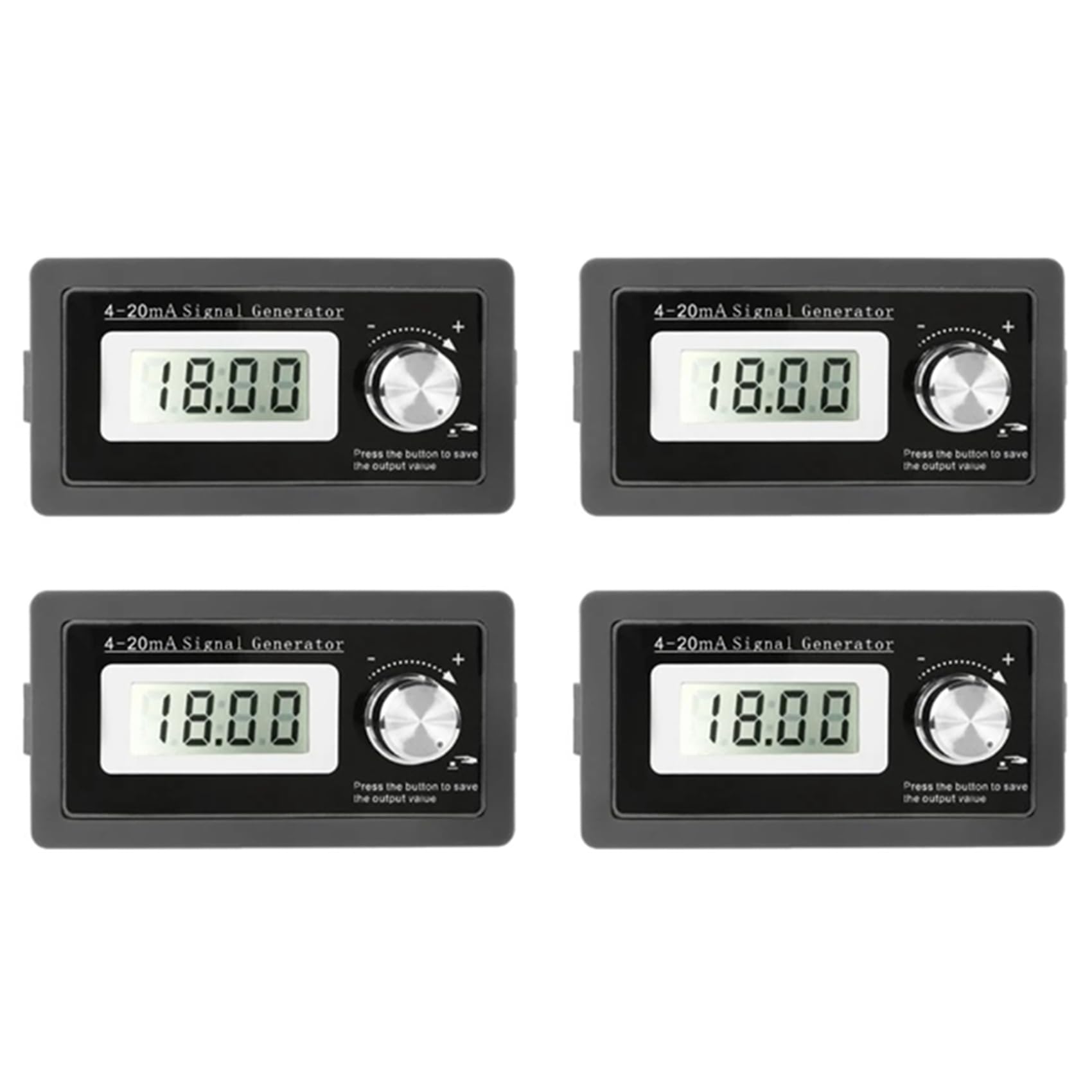 4X Nouveau GéNéRateur de Signal de Courant 4-20MA à 2 Fils GéNéRateur de Boucle de Courant Monté sur Panneau Simulateur 4 à 20MA Haute PréCision