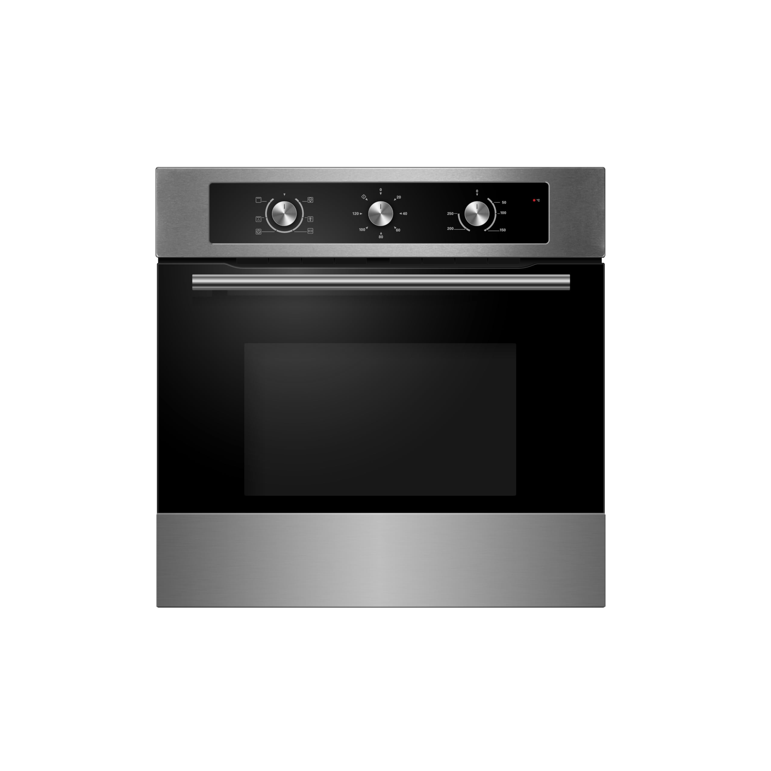 CookologyCOF600SS Built-in Electric Single Fan Oven in Stainless Steel - 65 Litre Capacity - Easy Programmable Timer - Minute Minder