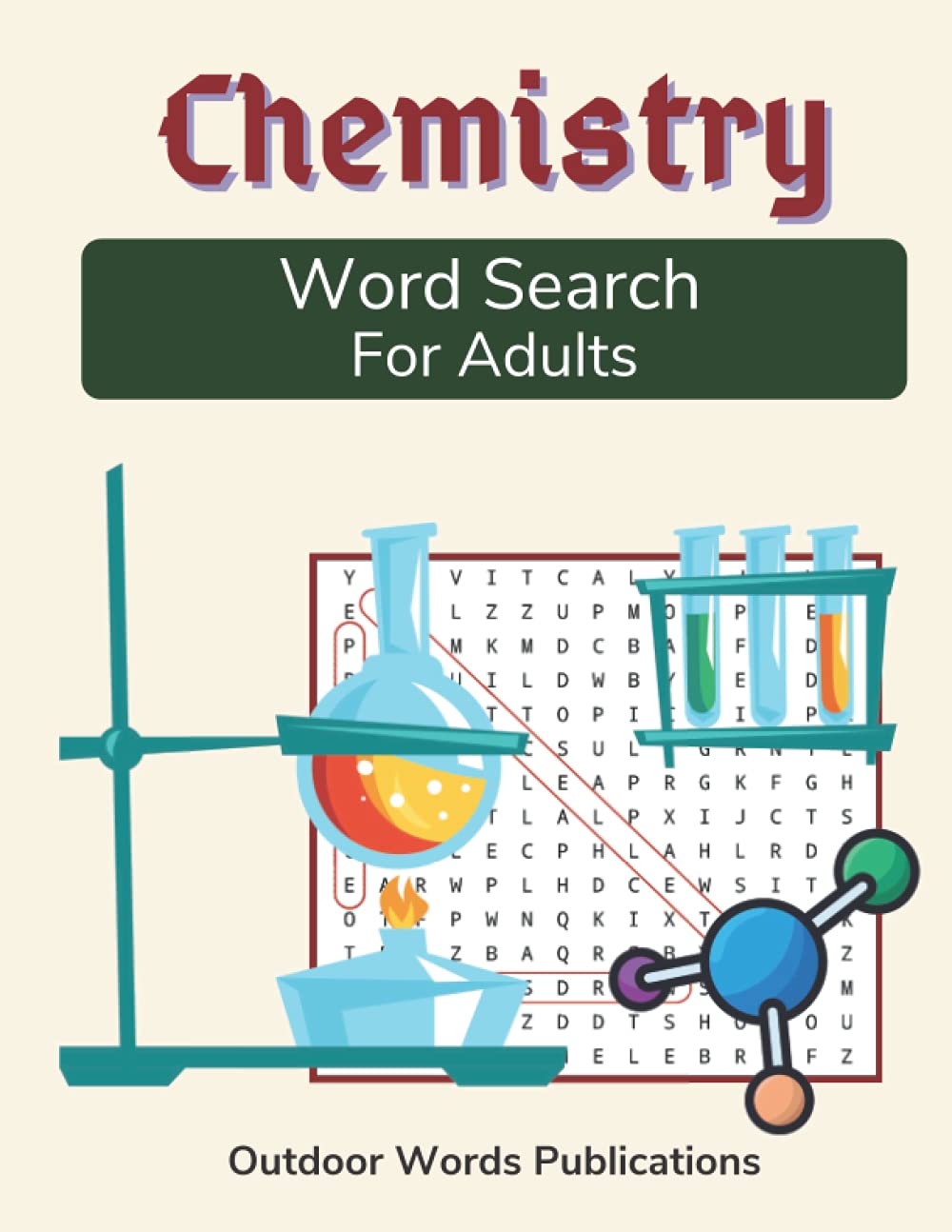 Chemistry Word Search For Adults: Challenging Puzzle Games with Solutions