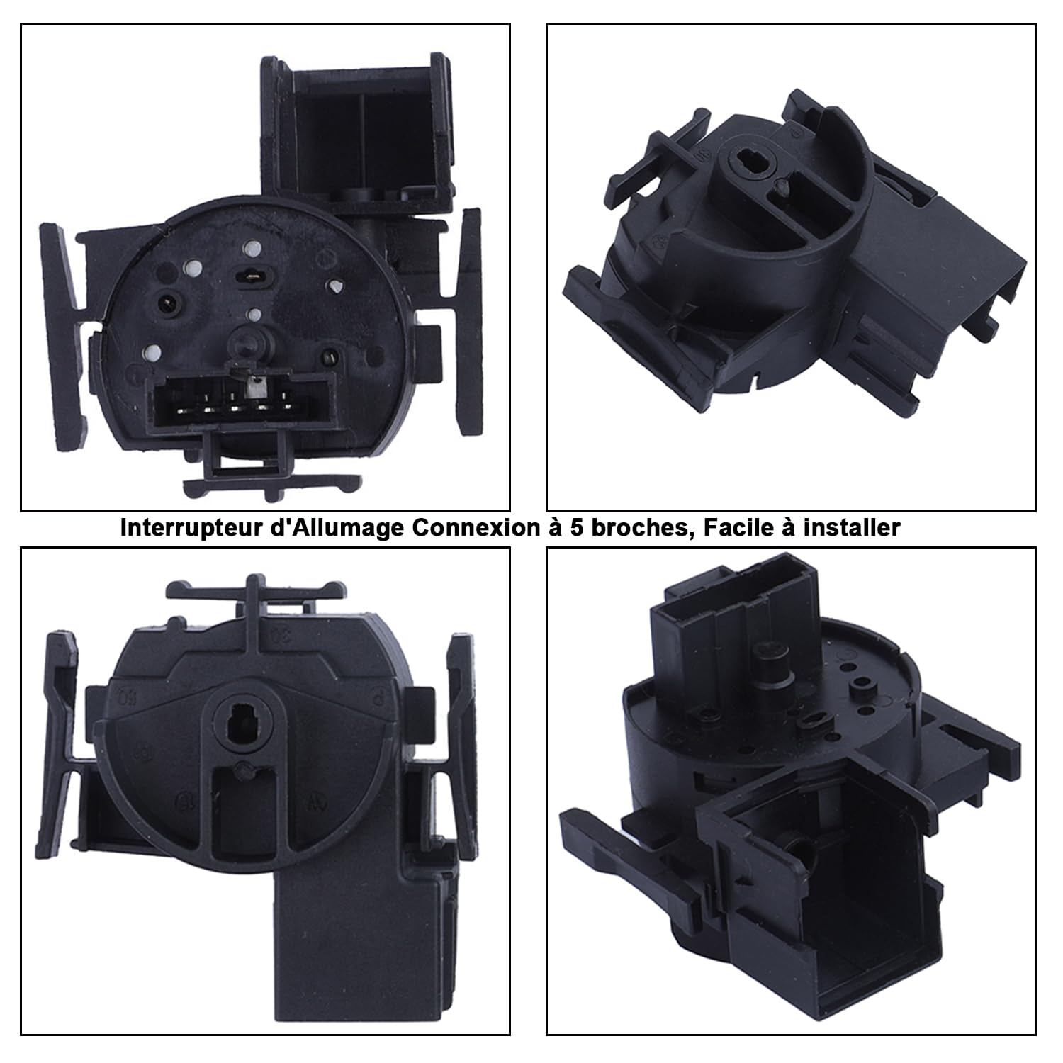 YAOPEI Interrupteur d'allumage + Barillet + 2 Clés pour Opel Vauxhall Corsa Combo Meriva Tigra 0914861 + 90511999