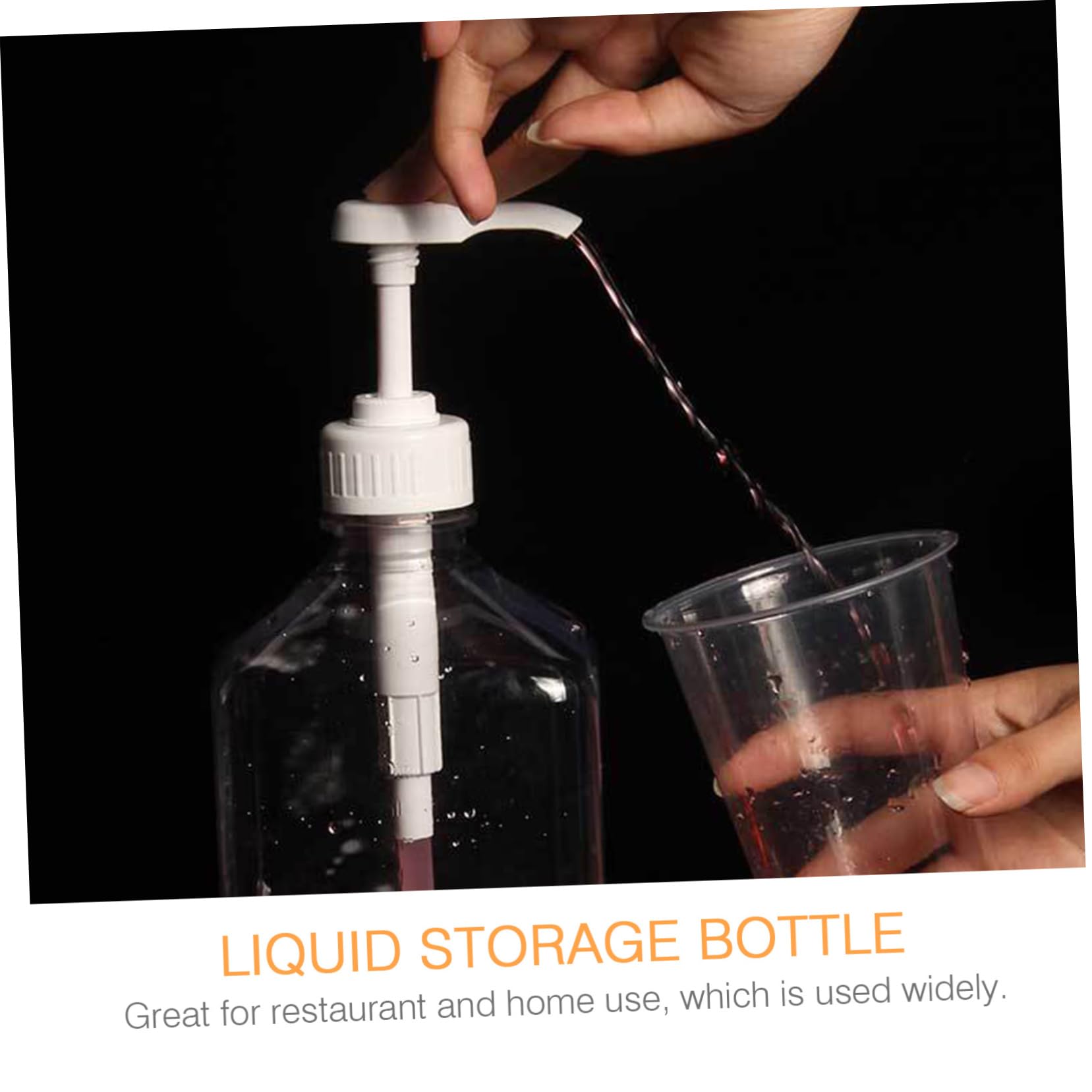 GRIRIW Fructose Pressure Bottle Dispenser Pump Bottles Syrup Sugar Mustard Liquid Storage Transparent Container Empty Container Clear Storage Plastic