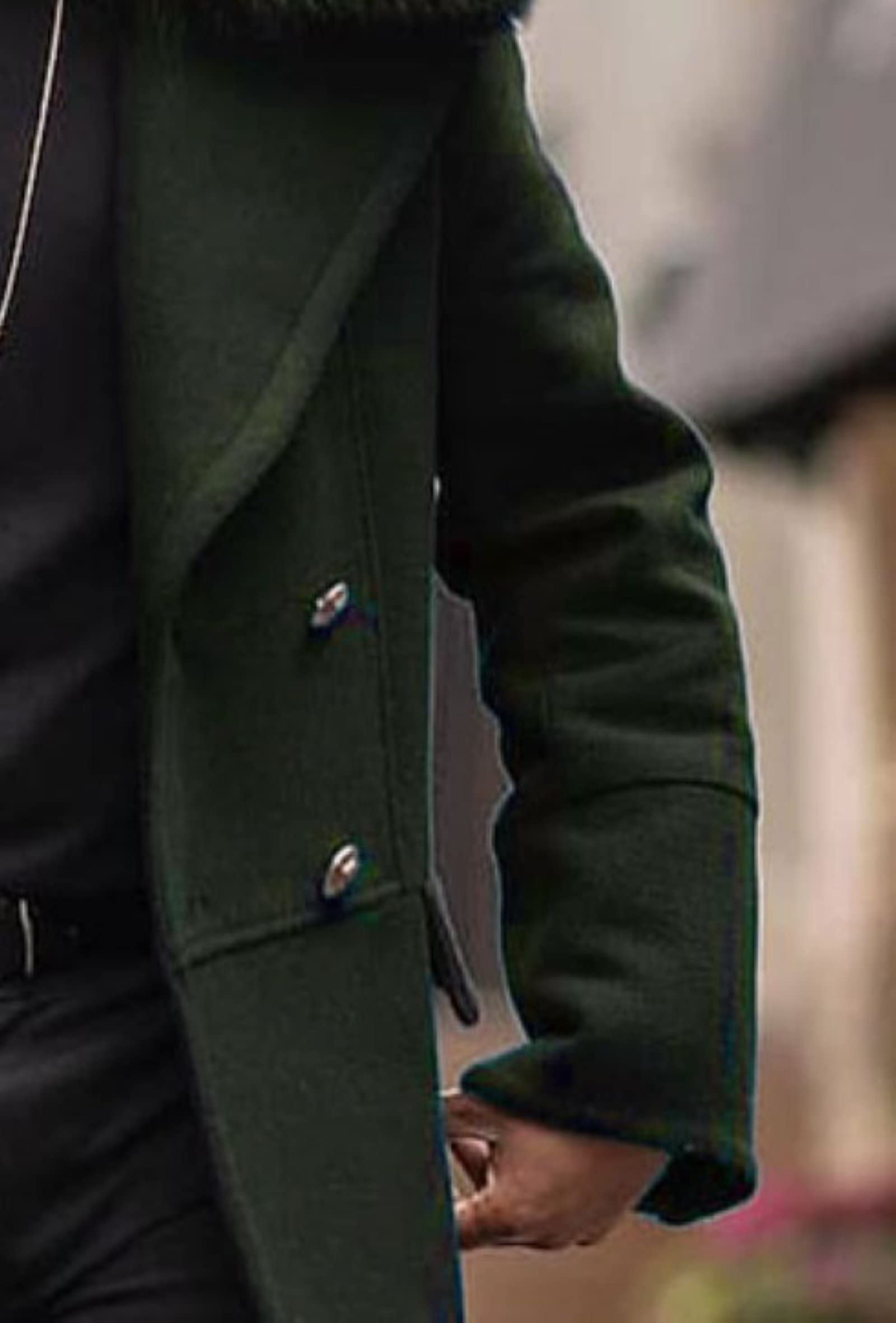 Giacca a Vento da Uomo al Ginocchio Cappotto Invernale Casual da Lavoro in Lana Nizi Giacca a Vento Lunga da Esterno con Collo in Pelliccia