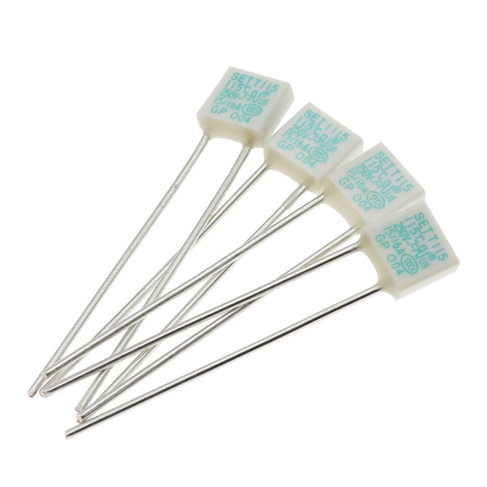 10PCS Blitzschutz Temperatur Sicherung 10A 15A 16A Quadratische 115C 136C ThermostatThermal Schutz(15A 16A 115C)