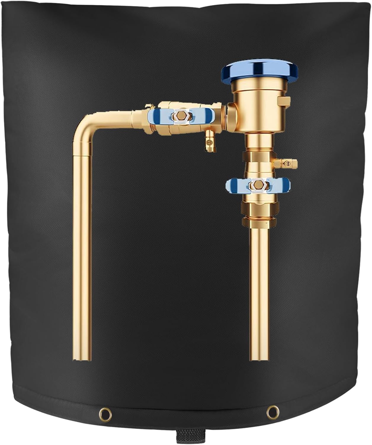 Backflow Preventer Insulation Cover (3°F), Backflow Insulation Cover, Backflow Preventer Cover, Backflow Valve Cover Insulated, Outdoor Pipe Insulation Covers for Winter, 14" W x 26" H, Black 14"W x 26"H Black