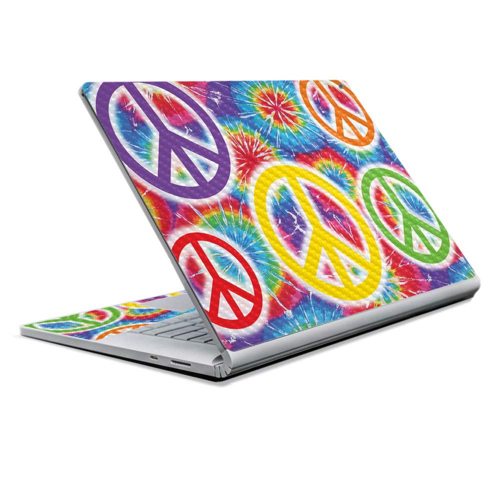 MightySkins Carbon Fiber Skin for Microsoft Surface Book 2 13" (2017) - Peaceful Explosion,Protective, Durable Textured Carbon Fiber Finish,Easy to Apply, Remove,