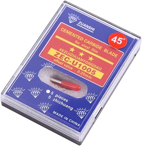 Cuchillo de corte de trazador, hoja de carburo cementado para cortar letras para cortar adhesivos de color, estándar (45 )