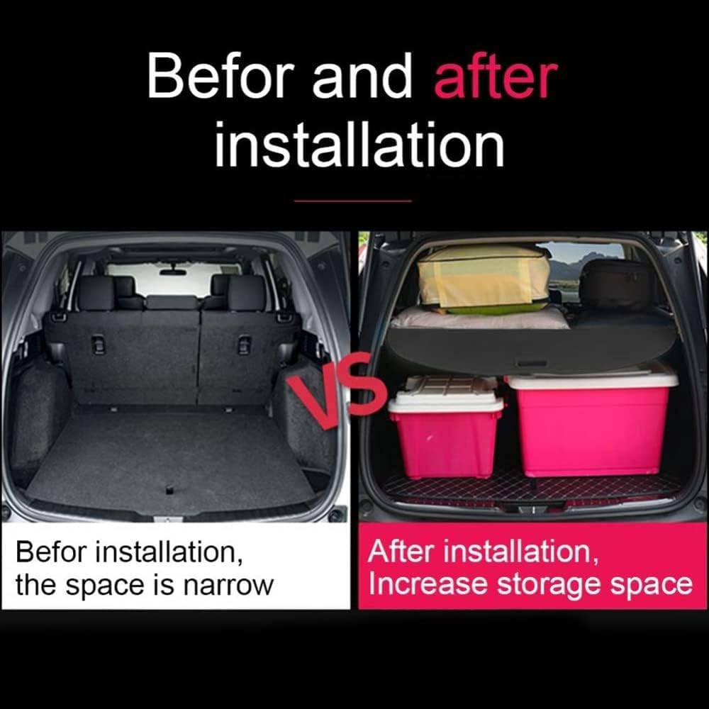 Cache-Bagages Rétractable pour Mercedes-Benz G Class W463 G55 G63 G65 G350 G400, Housse Colis Cargo Voiture Étagère Arrière Rétractable de Coffre Résistant aux UV Étanche