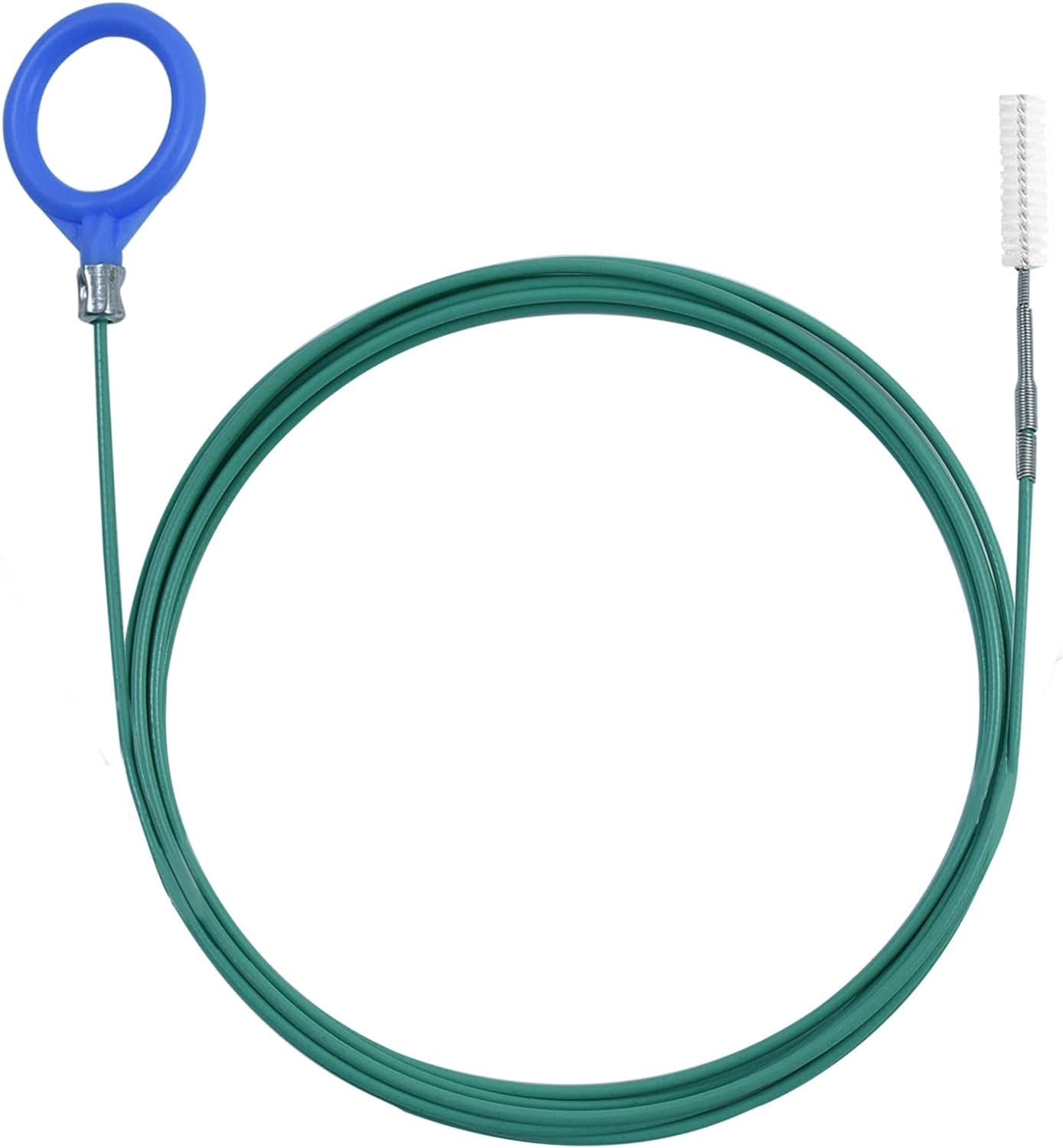 3M Long Pipe Cleaners Tool, Flexible Feeding Tube Cleaning Brush, Slim Drain Hole Hose Pipe Cleaning Tool for Refrigerator, Bathroom Sink Snake Drain, Car Sunroof, Aquarium, Air Conditioner Tube, 3M