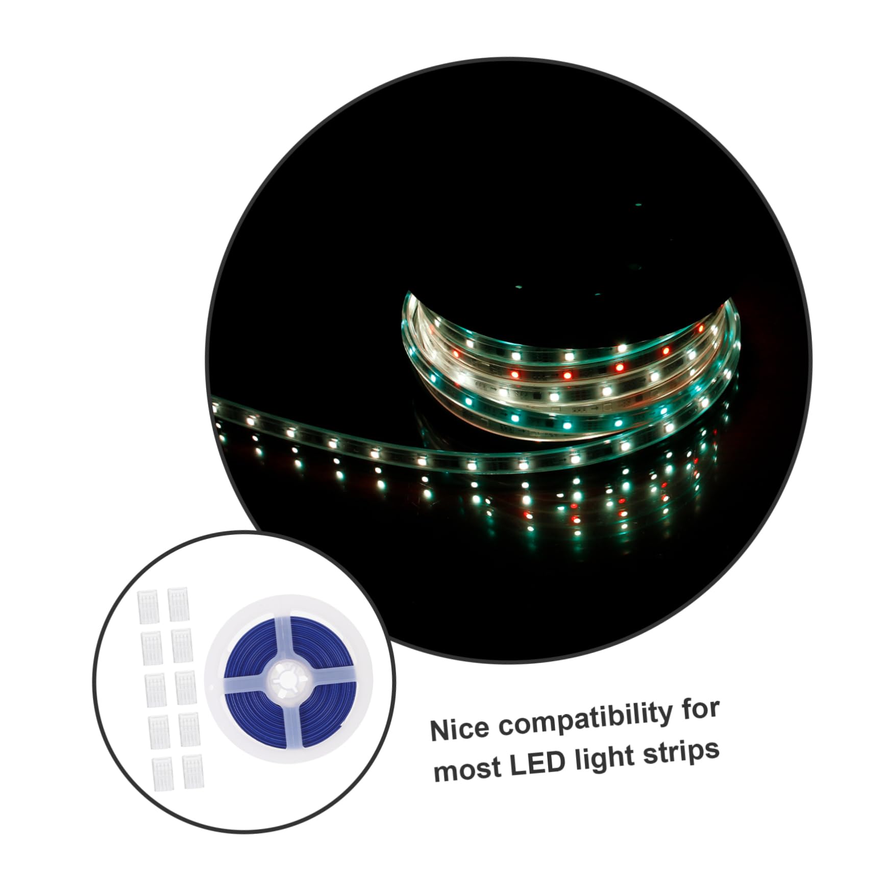 Amosfun 30stücke Pin Rgb Led Lichtleistenverbinder Mit Kabel Praktischer Lötfreier Für Led-streifen Für Kreative Beleuchtungsprojekte