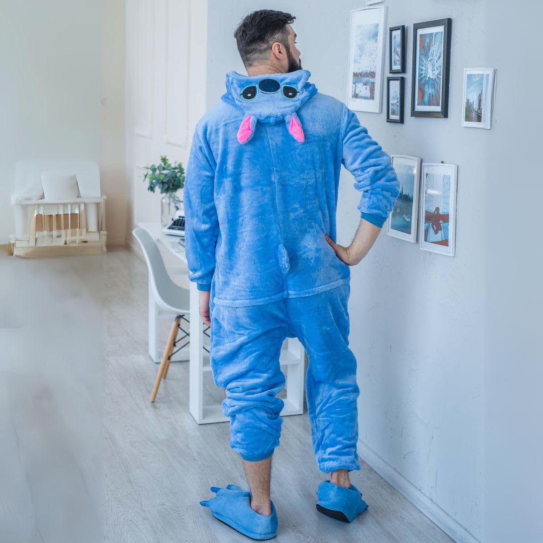 Onesie Costume Adulto Peluche Kigurumi Pigiama Unisex Costume Animale Taglia S-XL