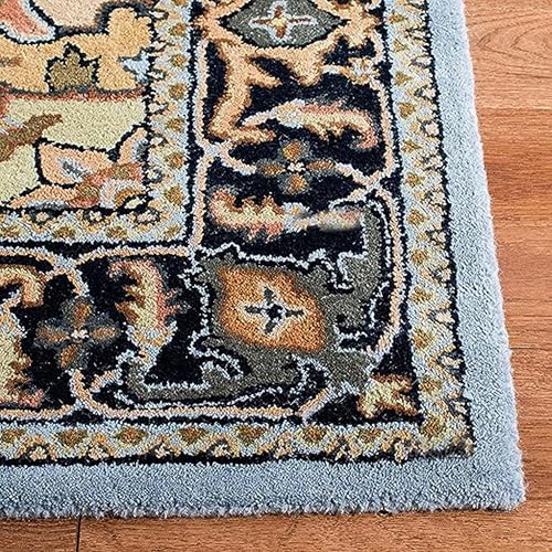 Image of 7x10 Ft Premium Wool Area Rug - Hand-Tufted Carpet for Stylish Living Rooms, Halls & Lounges