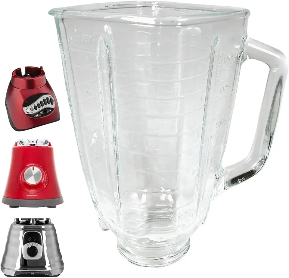 Jarra de Vidro Sem Tampa compativel com Liquidificadores Oster Clássicos - Compatível com Vários Modelos