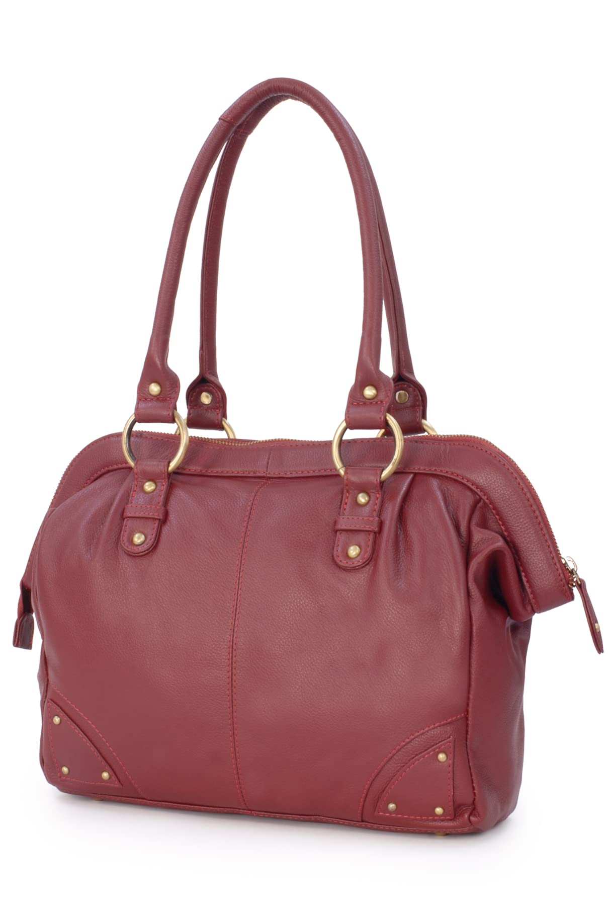 Catwalk Collection Handbags - Bolso de Hombro de Piel de Mujer - Tote Bag Grande - A4 Bolso Trabajo - Multibolsillos - Doctor