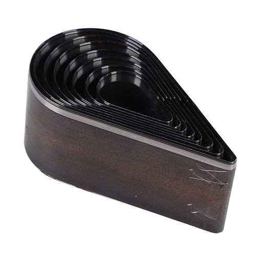 Miniatura 9 de Troqueles de corte de cuero, 8 piezas de acero de aleación de lágrima de un agujero, herramienta de perforación con caja de almacenamiento para