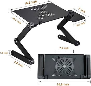 Wanmxinein computer stand for laptop Laptop Stand Table With Mouse Pad Adjustable Folding Ergonomic Design Stands Notebook Desk For Netbook Tablet (Color : Pink) : Buy Online at Best Price in KSA -