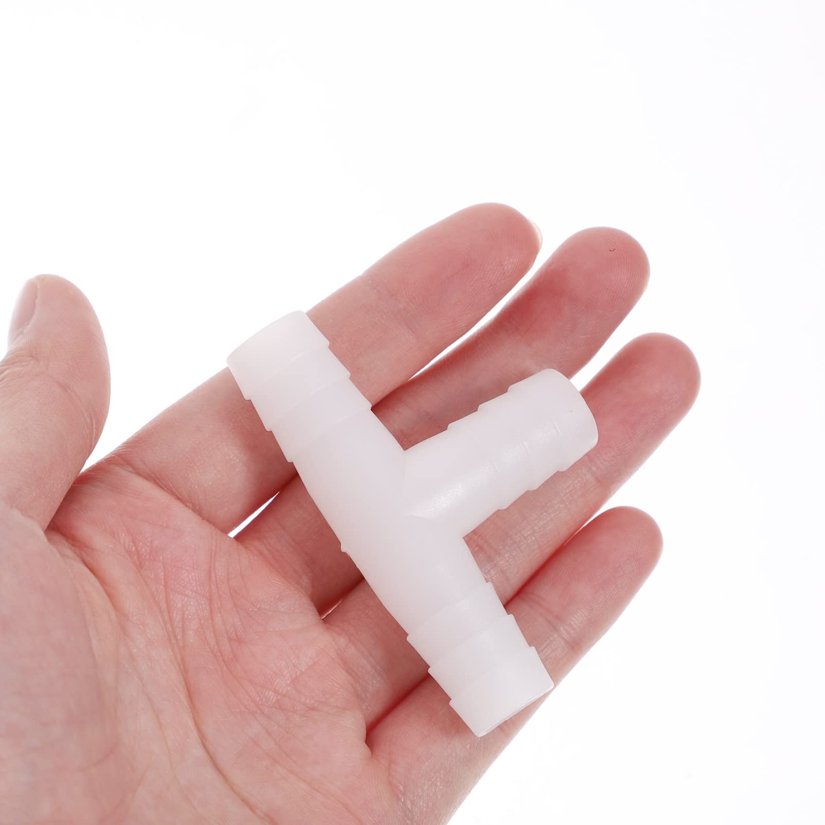 Kisangel Conector De Manguera Barb De Accesorio De Adaptador T para Manguera De Agua Flexible Y Duradero para De Piscina Y Jardinería Material Resistente Duración 10 Piezas*4