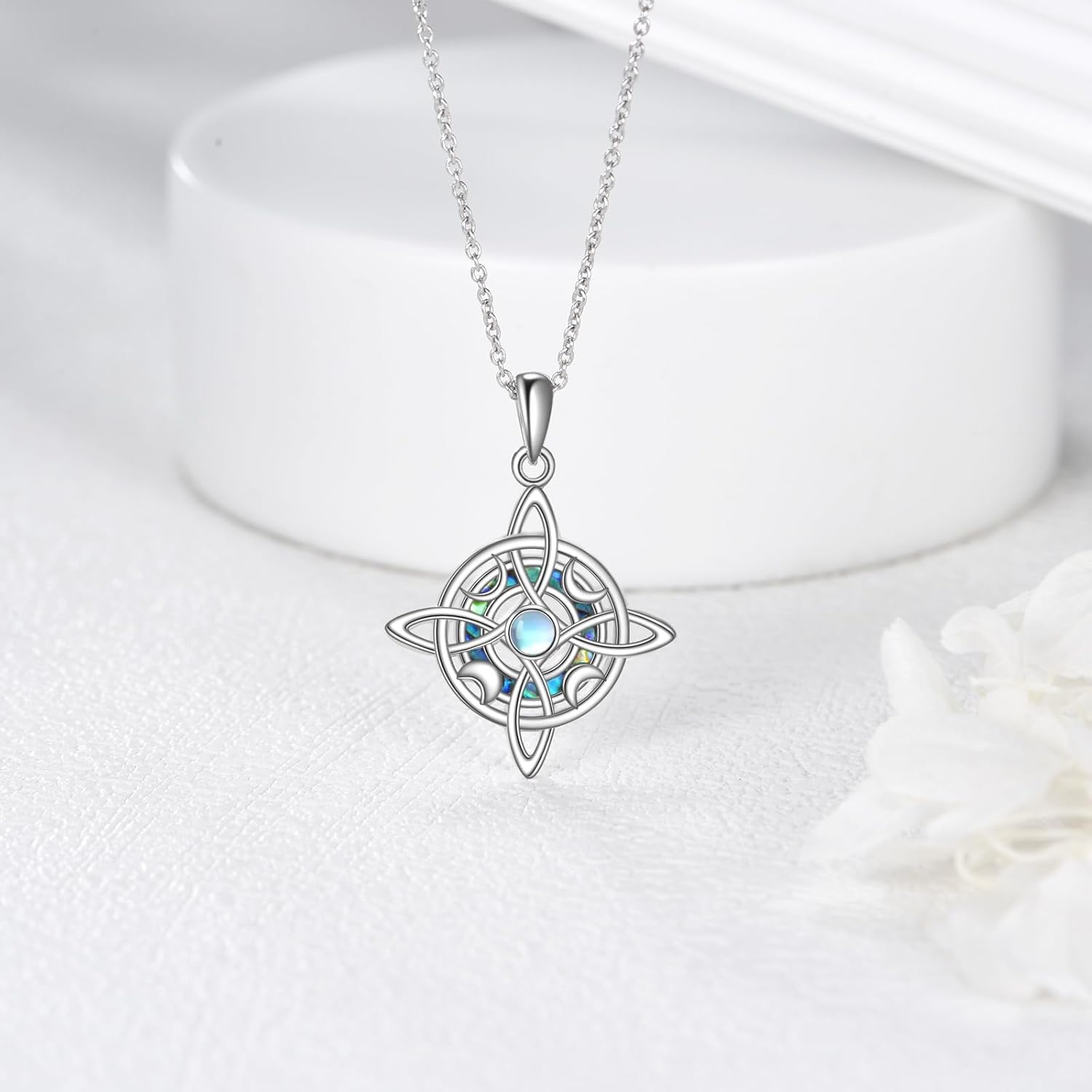 Star of David necklace for women - Twisted Infinity Necklace Handmade Jewelry for Men Women - Religious Judaica Amulet (Pendant+18+2 inch lobster clasp) - Image 2