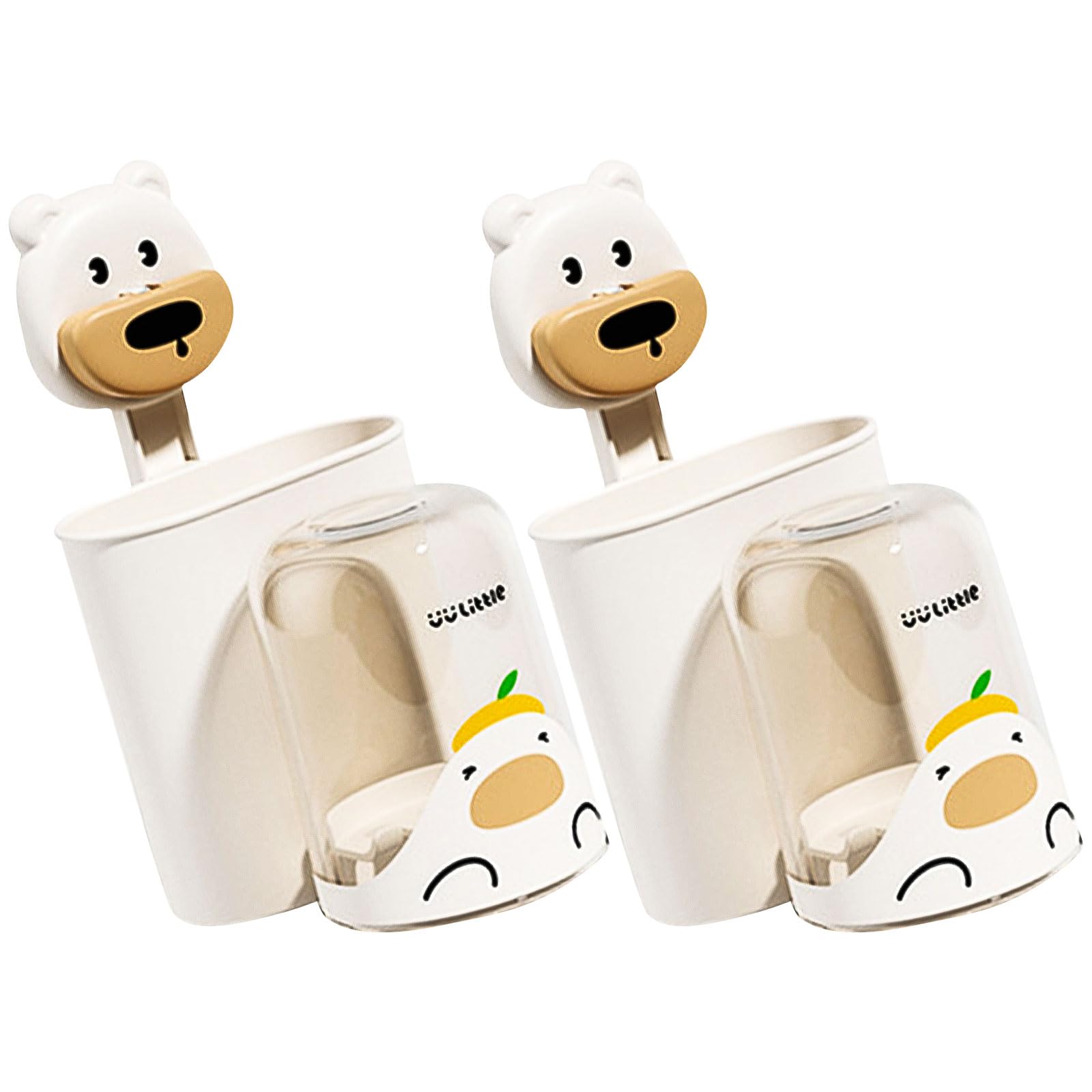 Multifunctional Toothbrush & Cup Holders Kids Toothbrush Holders with Cups Upgrades Stand for Bathroom & Kitchen Multifunction Hanging Holder