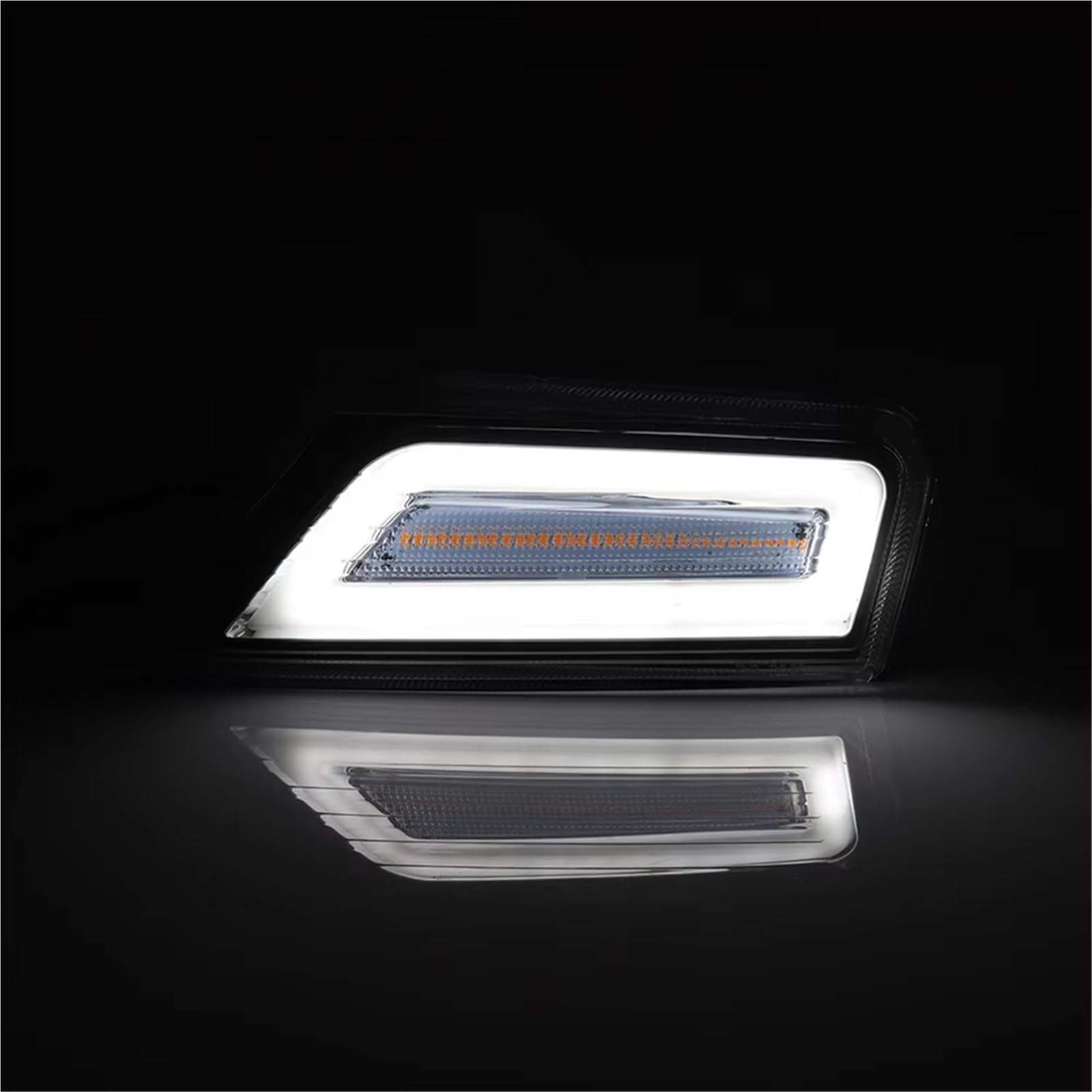 Indicatore di Direzione Per Jeep Per Liberty 2008-2012 12V Lampeggiante Ambra LED Auto Angolo Anteriore Indicatori Direzione Bianco DRL Guida Parcheggio Luci di Posizione(Clear Lens)