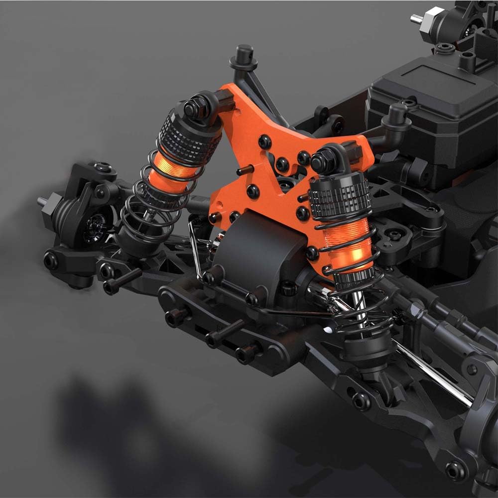 Auto telecomandata 100 km/h, motore senza spazzole, 1:14 ad alta velocità, RC monstertruck fuoristrada per adulti, 4WD All Terrain RC Auto, MT14R, 3 batterie (blu)